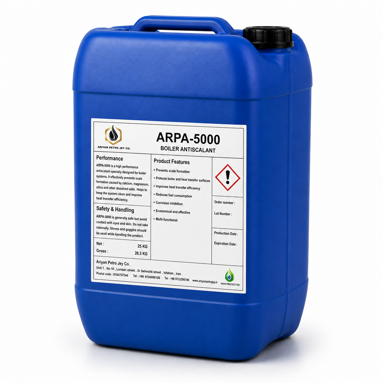 ضد رسوب ضد خوردگی دیگ بخار ARPA 5000