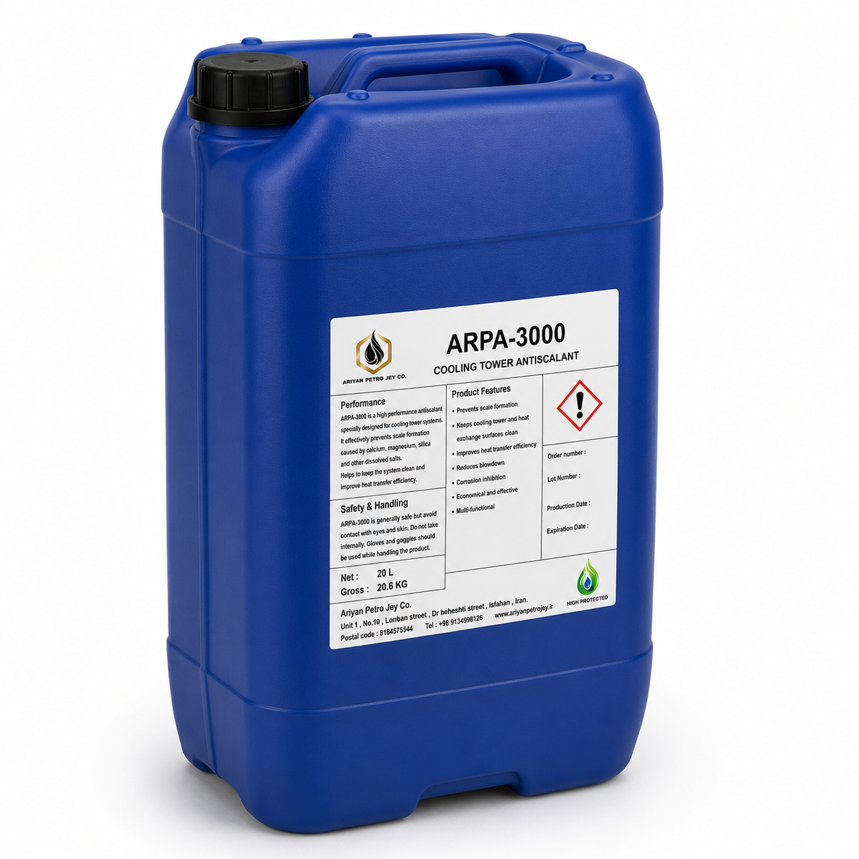 ضدرسوب و ضدخوردگی برج خنک کننده (کولینگ تاور) ARPA 3000