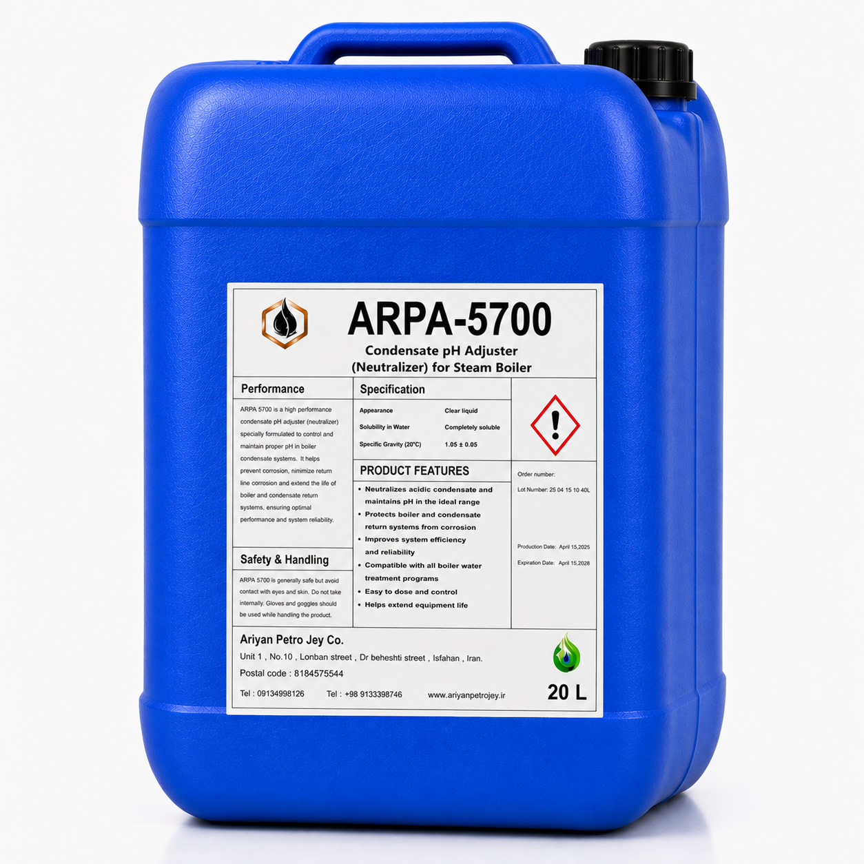 تنظیم کننده PH  کندانس دیگ بخار ARPA 5700